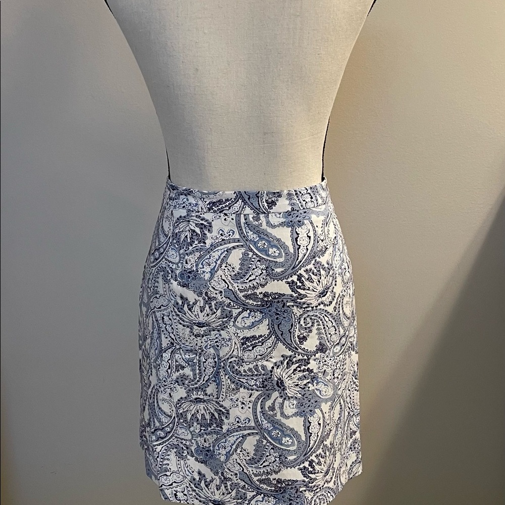 Margaret M Deandra Paisley A-Line Skirt Size LP NWOT